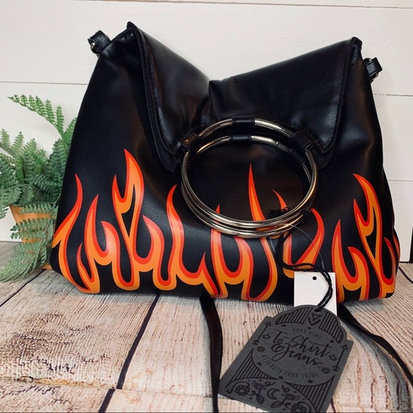 T-Shirt & Jeans Handbags - T-Shirt & Jeans flame purse